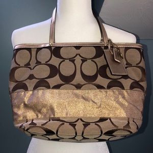 Gold Coach Tote!